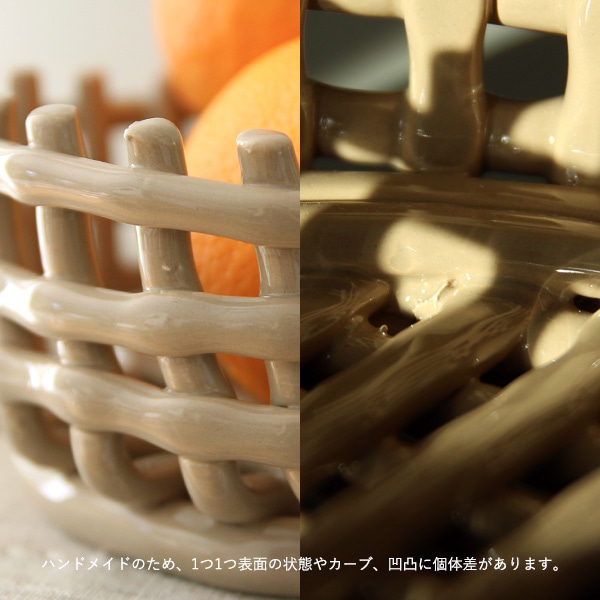 【受注発注】ferm LIVING (ファームリビング) Ceramic Basket (セラミックバスケット) Oval オフホワイト/カシミア/エメラルドグリーン 北欧/ツールボックス/かご/小物収納/インテリア/日本正規代理店品 