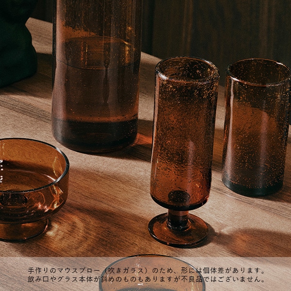 【国内在庫あり】ferm LIVING (ファームリビング) Oli Water Glass Tall (オリ ウォーターグラス トール) アンバー/リサイクルクリア 北欧/食器/ガラス/日本正規代理店