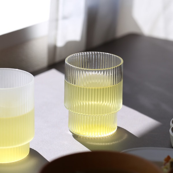 【受注発注】ferm LIVING (ファームリビング) Ripple Glasses (リップル グラス) 4個セット クリア/スモークグレー/フロスト 北欧/インテリア/日本正規代理店品