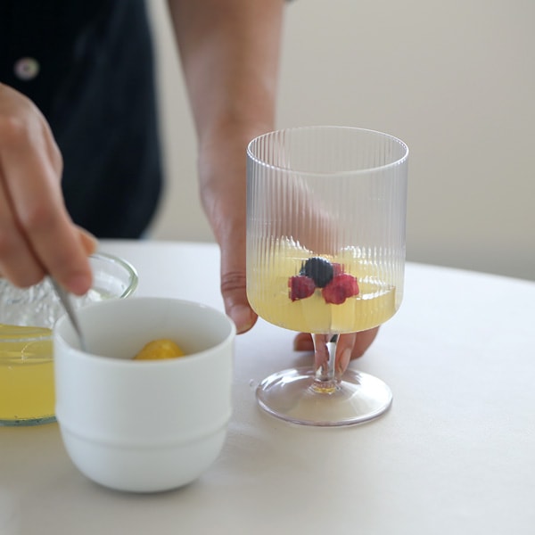 【国内在庫あり】ferm LIVING (ファームリビング) Ripple Wine Glasses(リップル ワイングラス）2個セット クリア/スモークグレー/フロスト 北欧/ガラス食器/日本正規代理店品