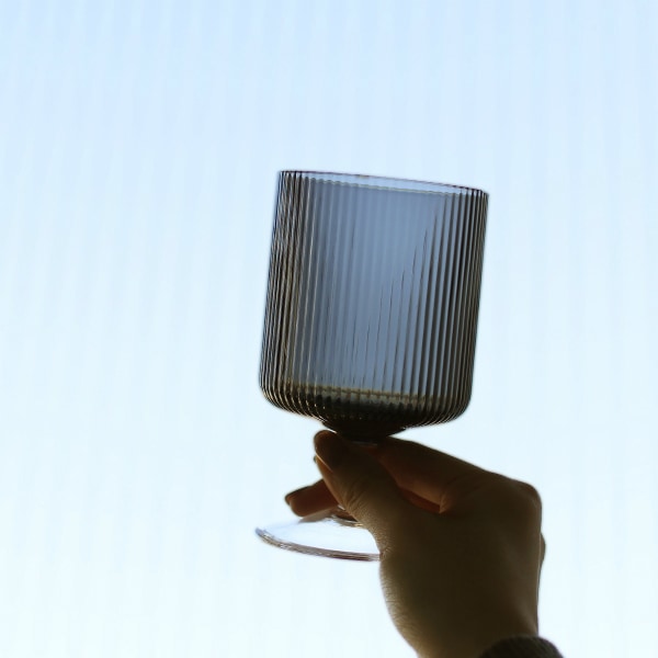 【国内在庫あり】ferm LIVING (ファームリビング) Ripple Wine Glasses(リップル ワイングラス）2個セット クリア/スモークグレー/フロスト 北欧/ガラス食器/日本正規代理店品