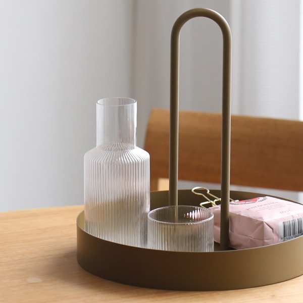 【グレー、フロスト：国内在庫あり】ferm LIVING (ファームリビング) Ripple Carafe Set (リップル カラフェセット)  クリア/スモークグレー/フロスト 北欧/ガラス食器/日本正規代理店品