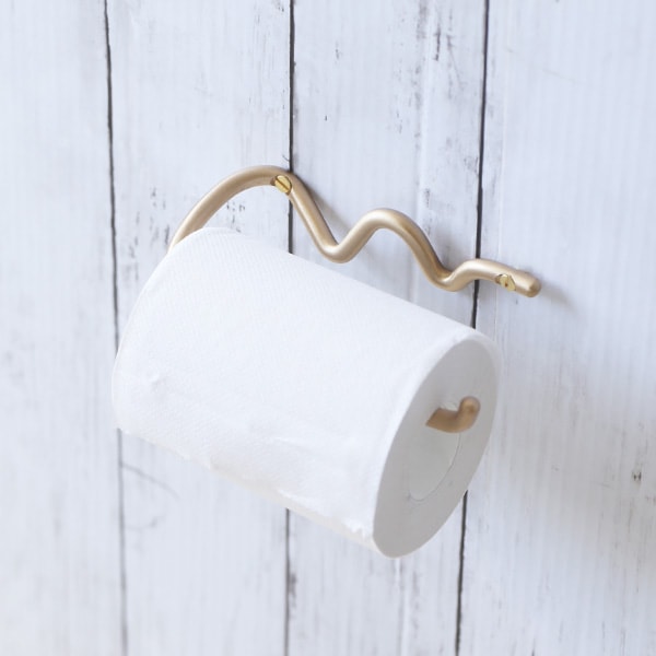 【受注発注】ferm LIVING (ファームリビング) Curvature Toilet Paper Holder (カーバチュア トイレットペーパーホルダー) ブラス/ブラックブラス 北欧/インテリア/収納/日本正規代理店品